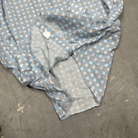 Altemflower Dress Shirt Made in Italy Linen Cotton Long Sleeve Textured 42 Large - Picture 8 of 10